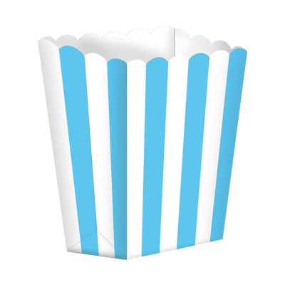 Box na popcorn modré pásiky