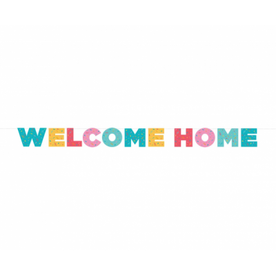 Písmenkový baner Welcome Home