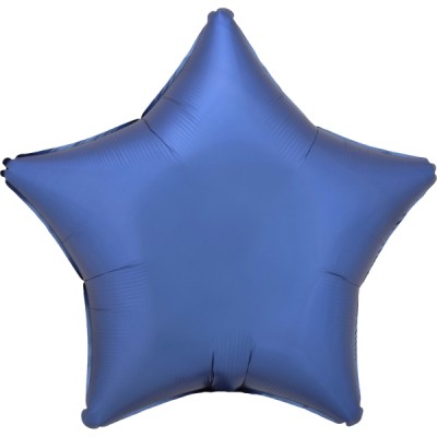 Fóliový balón Satin Luxe hviezda azúrová modrá