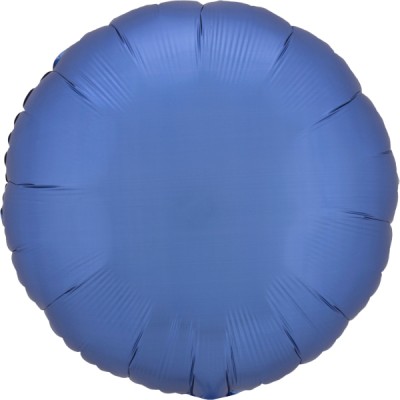 Fóliový balón Satin Luxe guľatý azurový modrý