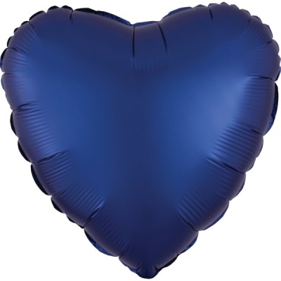 Fóliový balón Satin Luxe srdce kráľovská modrá