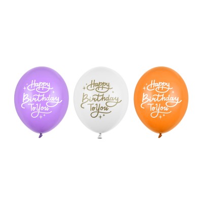 Latexové balóny mix farieb Happy B-Day to You