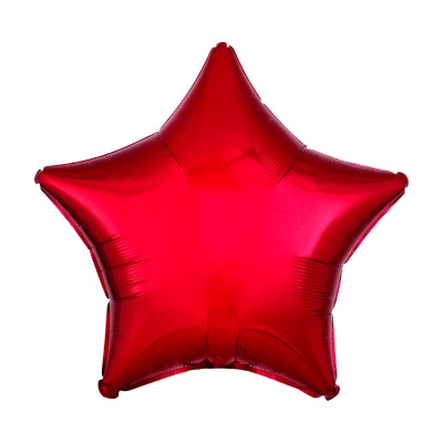 Fóliový balón metalická červená hviezda