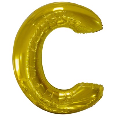 Fóliový balón písmeno C zlaté