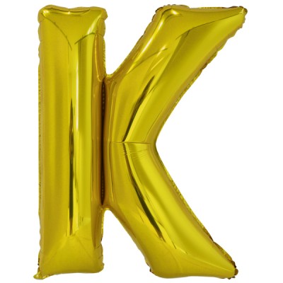 Fóliový balón písmeno K zlaté