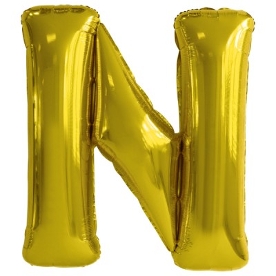 Fóliový balón písmeno N zlaté