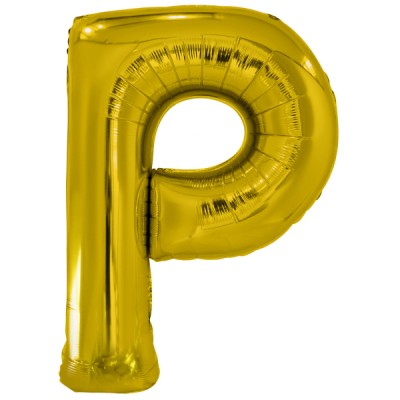 Fóliový balón písmeno P zlaté