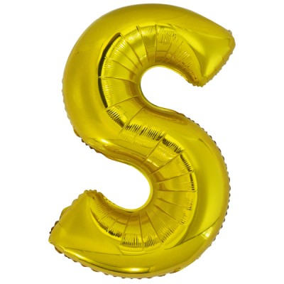 Fóliový balón písmeno S zlaté
