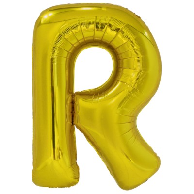 Fóliový balón písmeno R zlaté