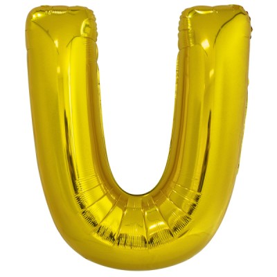 Fóliový  balón písmeno U zlaté