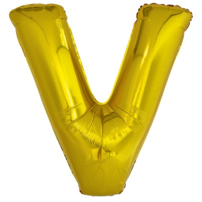 Fóliový  balón písmeno V zlaté