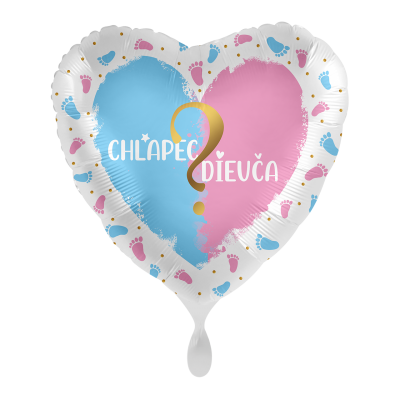 Fóliový balón odhalenie pohlavia chlapec - dievča
