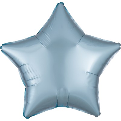 Fóliový balón Satin Luxe pastelovo modrá hviezda