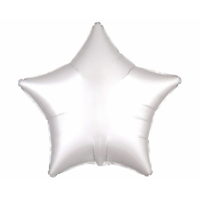 Fóliový balón Satin Luxe hviezda biela