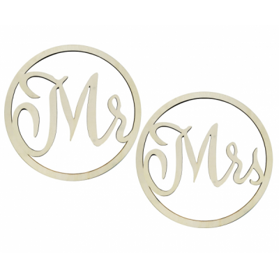 Svadobná visiaca dekorácia Mrs a Mr