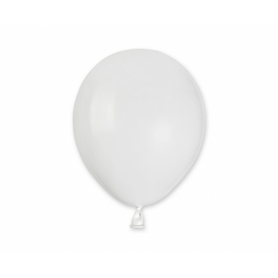 Latexový dekoračný balón pastelová biela 12.5 cm