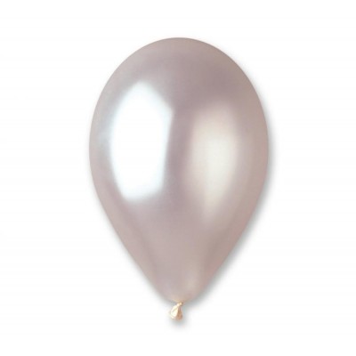 Latexový balón biela metalická perleťová farba